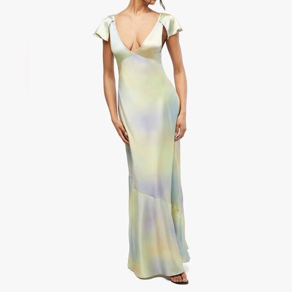 NWT $128 REVOLVE We Wore What satin silky charmeuse dress 00 - Picture 1 of 11